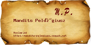 Mandits Pelágiusz névjegykártya